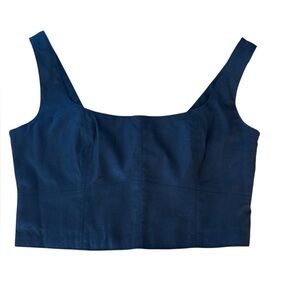 Banana Republic NWT Linen Blend Bustier Corset Top Smoked Back Size 8